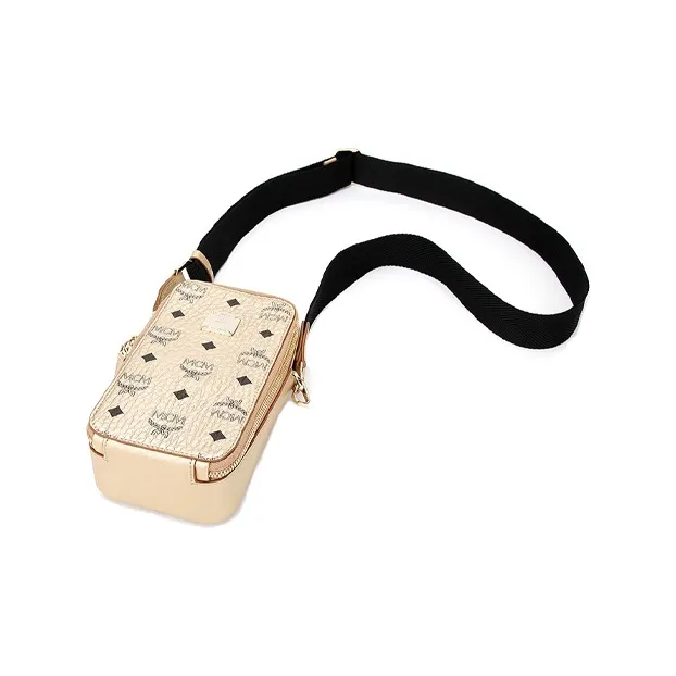 MCM Visetos Crossbody Camera Bag Berlin Gold-3