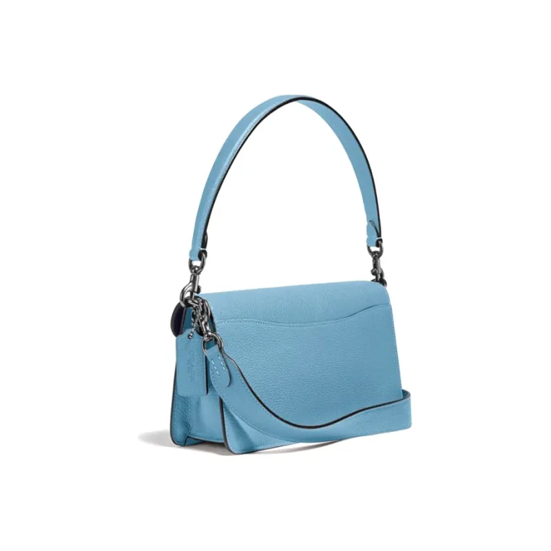 COACH Tabby Cow Leather Shoulder Bag Crossbody Bag Portable Shoulder Bag Medium Size Women's Blue-1