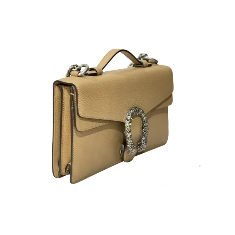 GUCCI Dionysus Leather One Shoulder Handbag Crossbody Bag Women's Brown-1