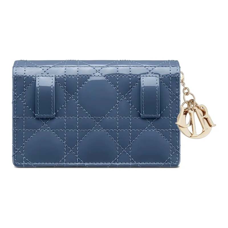 DIOR Lady Dior Cow Leather Clutch, Shoulder Bag, Crossbody Bag Women's Denim Blue-2