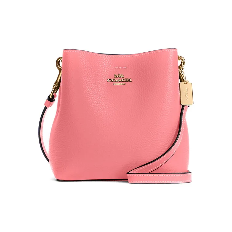 COACH Town Leather Handbag Shoulder Bag Crossbody Bag Small Size Women's Pink-0