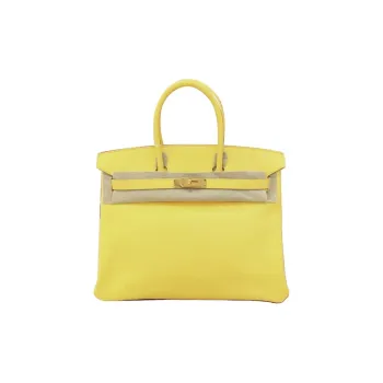 HERMES Birkin Epsom Calfskin Birkin Bag Handbags Women's 9R Lime Lemon