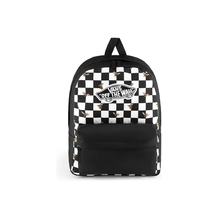 Vans Polyester Backpack Regular Unisex Black White Checkerboard-0