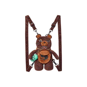 SPRAYGROUND Artificial Leather Doll Bag Backpack Mini Unisex Brown