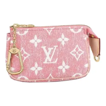 LOUIS VUITTON Micro Pochette Accessoires Denim Jacquard Pink