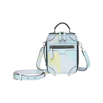 FENDI Calfskin Travel Bag Handbag Shoulder Bag Crossbody Bag Mini Men's Light Blue/Yellow/Multicolor