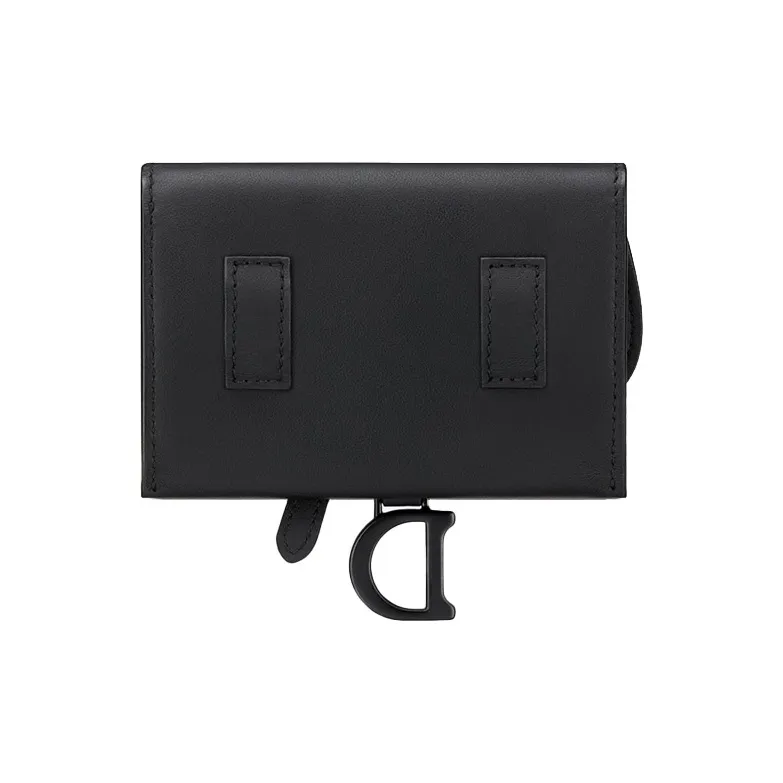 DIOR Saddle Matte Cow Leather Saddle Bag Handbag Shoulder Bag Crossbody Bag Women's Black-2