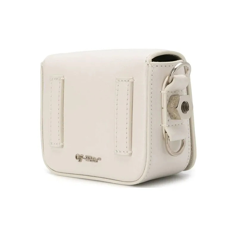 OFF-WHITE Diag Baby Flap Bag 'White'-1