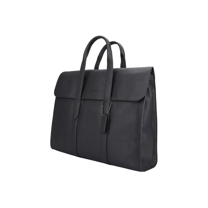 COACH Metropolitan Pebbled Leather Laptop Bags Briefcase Shoulder Bag Crossbody Bag Handbag Large Size Men's Black-2
