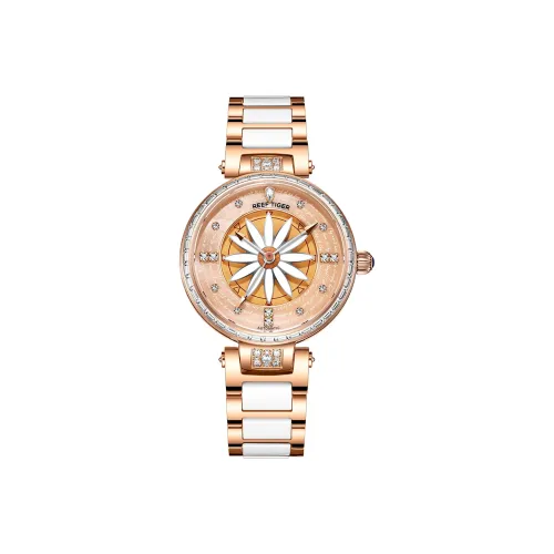 REEF TIGER Automatic Mechanical Movement Watch Women's Watch Pink Watch Dial RGA1599 MF