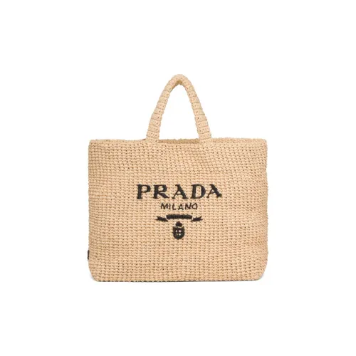PRADA zipped Tote Bag Shopping Bag Handbag Women's Tawny
