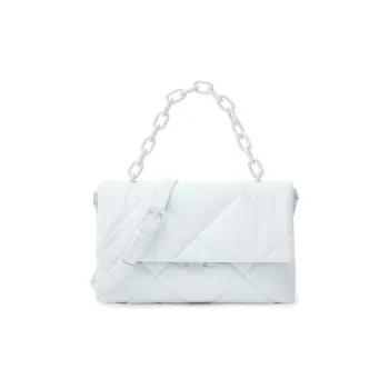 CHARLES&KEITH Fabric Pillow Bag Small CK Bag Shoulder Bag Handbag Women's Matte Black Off-Black/Sand Sand/White White