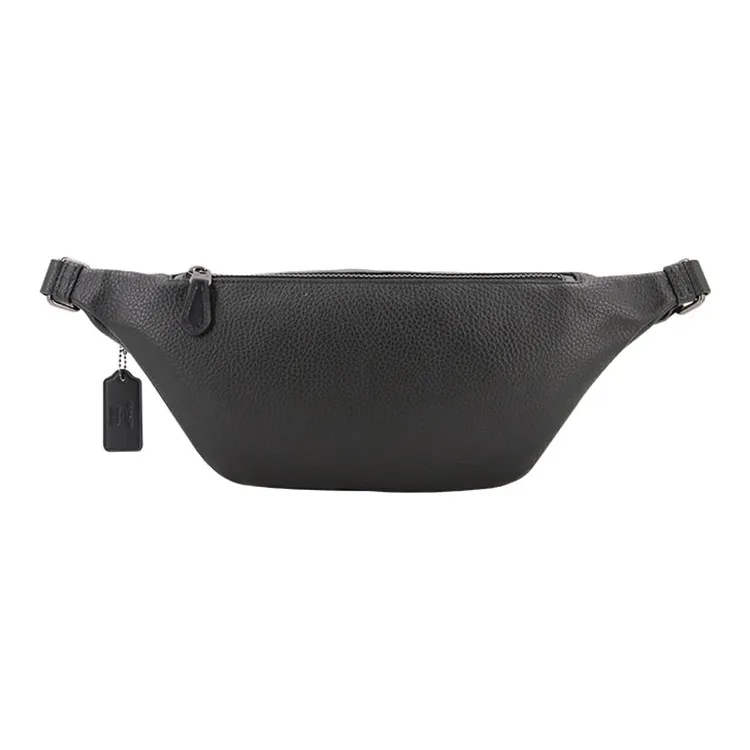 COACH MARVEL Collaboration Warren Leather One Shoulder Crossbody Fanny Pack Sling Bags Large Size Men's Black-3