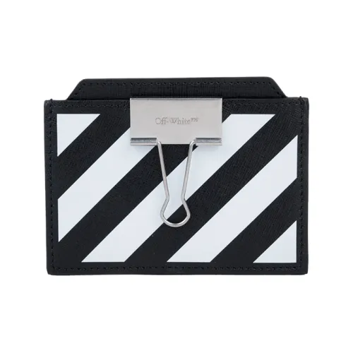 OFF-WHITE Money Holder Binder Small CC Black/White