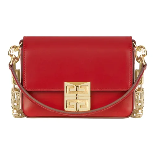 GIVENCHY 4G Smooth Cow Leather Chain Bag Shoulder Bag Crossbody Bag Women's Red