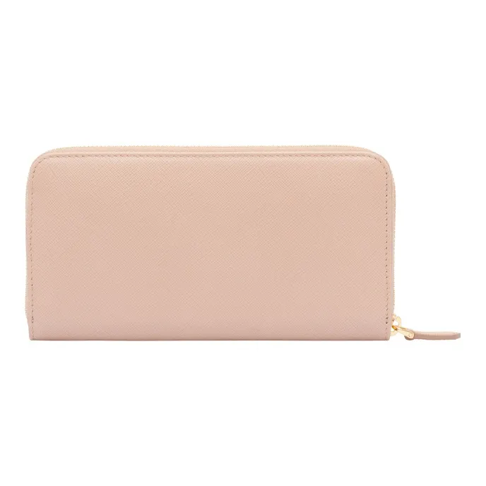 PRADA Leather Wallet Tubas Women's Nude Pink-2