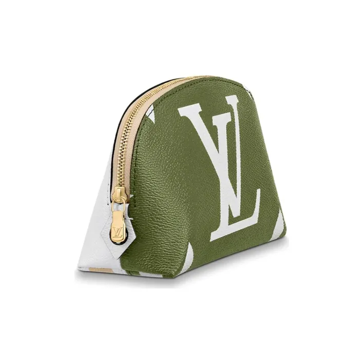 LOUIS VUITTON Cosmetic Pouch Monogram Giant Khaki Green/Beige-1