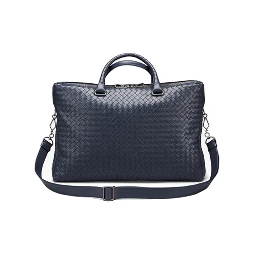 Bottega Veneta Calfskin Shoulder Bag Crossbody Bag Handbag Regular Men's Blue