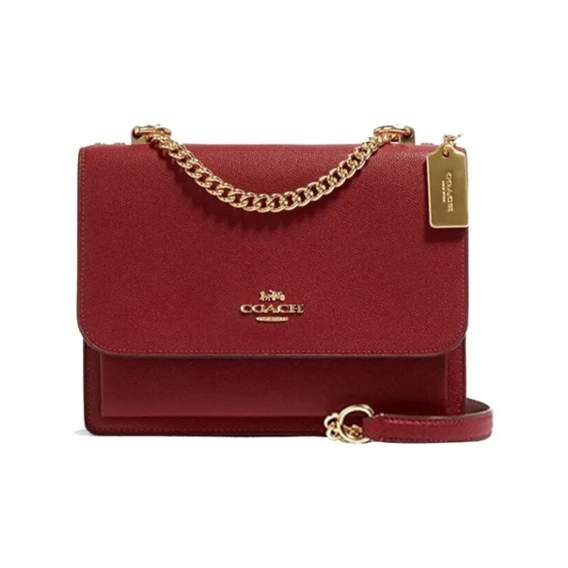 COACH Klare Leather Trunk Bag Crossbody Bag Shoulder Bag Small Size Women's Red-0