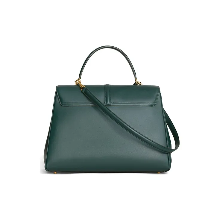 CELINE 16 Calfskin Shoulder Bag Crossbody Bag Handbag Large Size Women's Dark Green-2