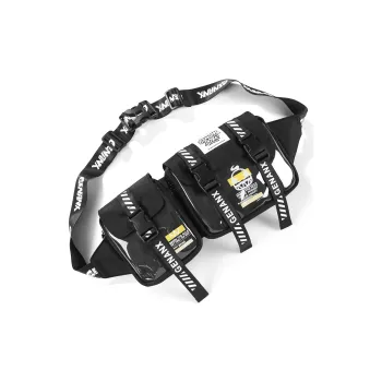 GENANX Polyester Combination Bag, Fanny Pack, Crossbody Bag Regular Unisex Black
