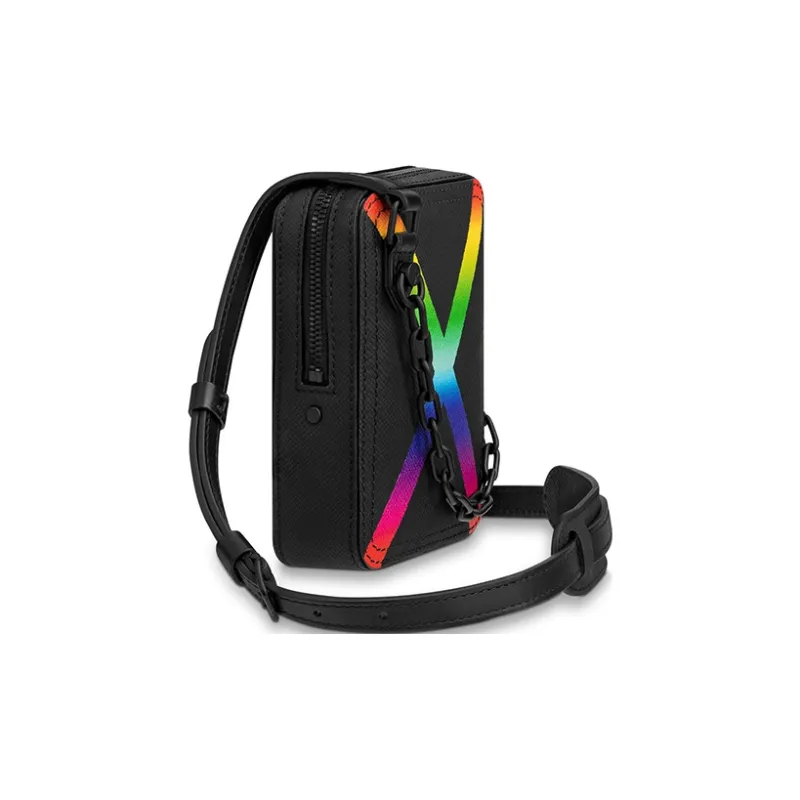 LOUIS VUITTON Danube Messenger Taiga Black/Rainbow-2