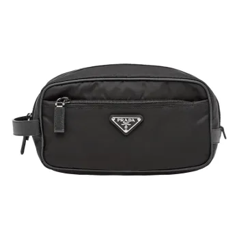 PRADA Nylon Toiletry Bag Unisex Black