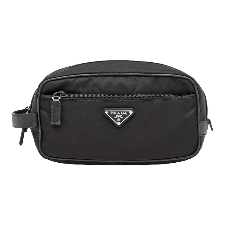 PRADA Nylon Toiletry Bag Unisex Black-0
