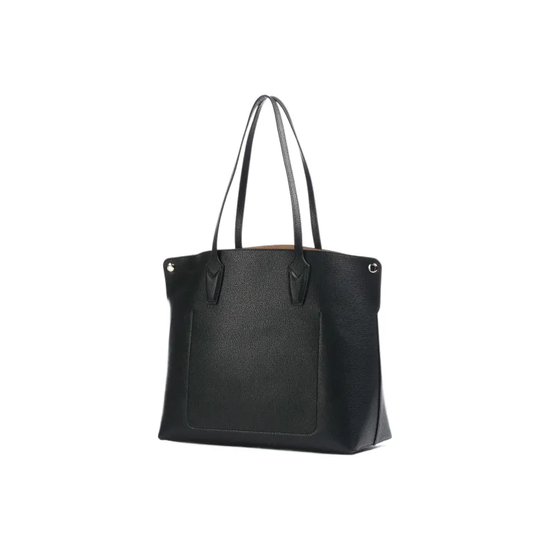 Furla Paradiso Leather Shoulder Bag Tubas Women's Black-1