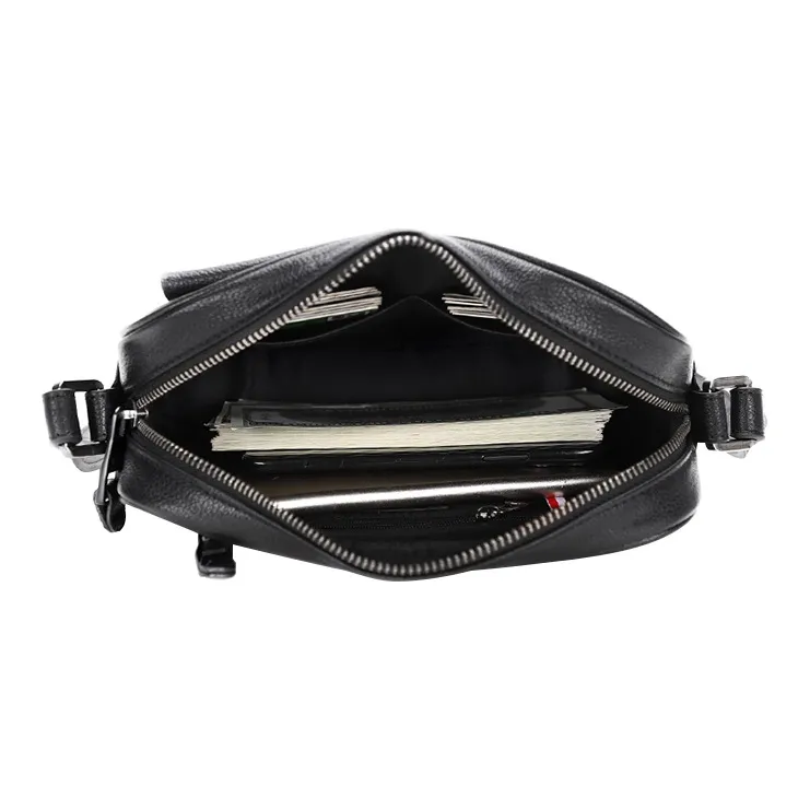 ELLE HOMME Cow Leather Shoulder Bag Crossbody Bag Regular Men's Black-2