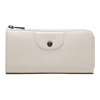 LONGCHAMP Le Pliage Sheepskin Wallet Women's Pink White