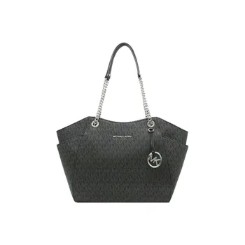 MICHAEL KORS Jet Set PVC One Shoulder Handbags Large Size Women's Black