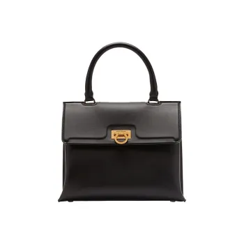 FERRAGAMO Calfskin One Shoulder Handbag Regular Women's Black