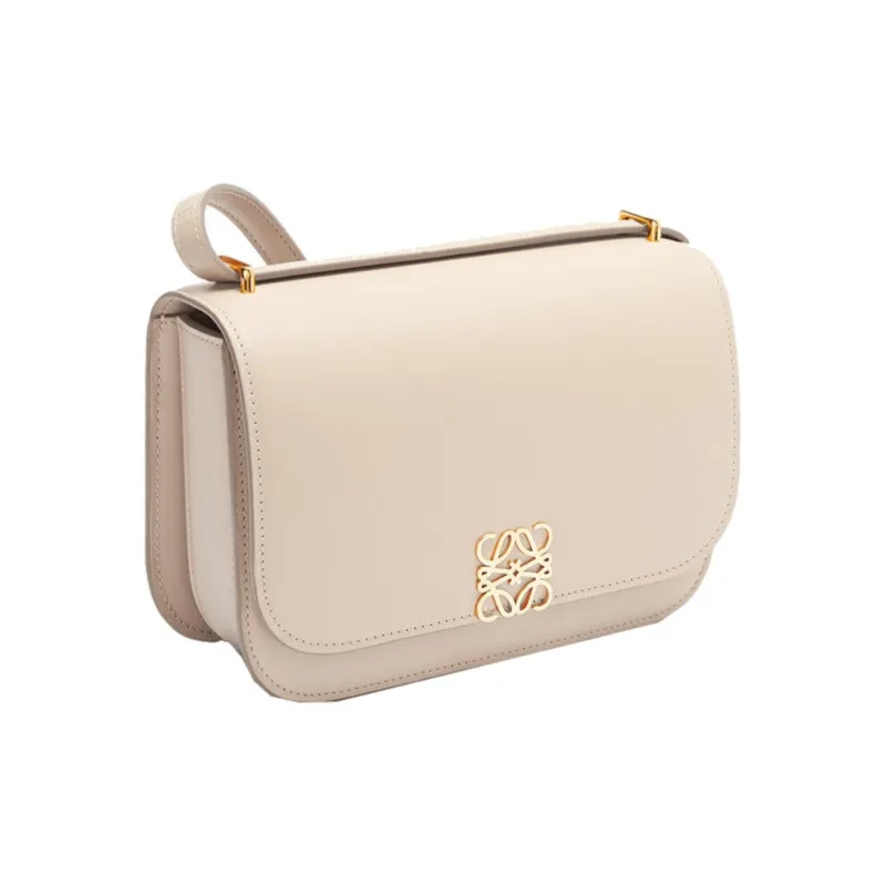 LOEWE Goya Cow Leather Shoulder Bag Crossbody Bag Small Size Women's Oat-1