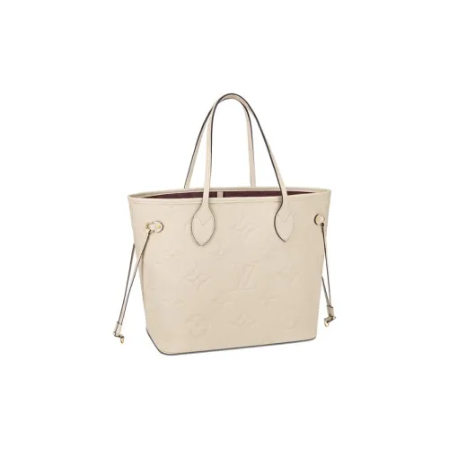 LOUIS VUITTON Neverfull Empreinte MM Cream