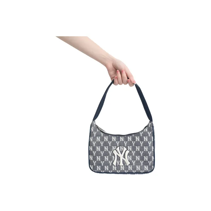 MLB Monogram Collection Polyester Shoulder Bag Mahjong Handbags Regular Unisex Marine Blue-1