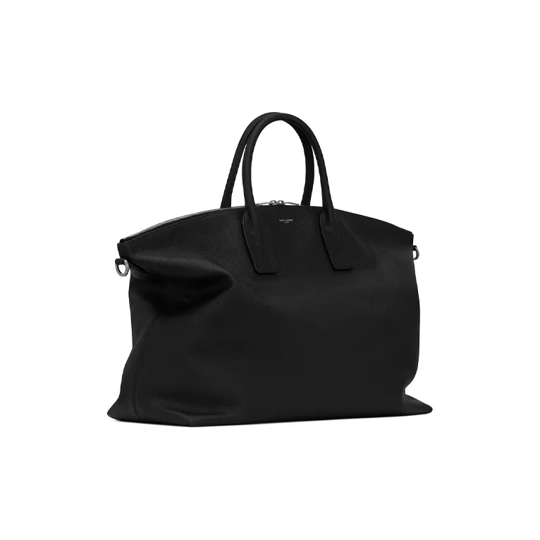 SAINT LAURENT YSL Grain Leather Shoulder Bag, Crossbody Bag, Handbag Men's Black-1