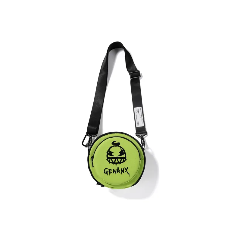 GENANX Fabric Shoulder Bag Crossbody Bag Mini Unisex Black/Purple/Yun Neon Green-5