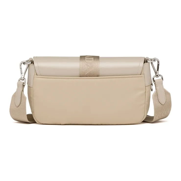 PRADA Leather Shoulder Bag Women's Desert Beige-2