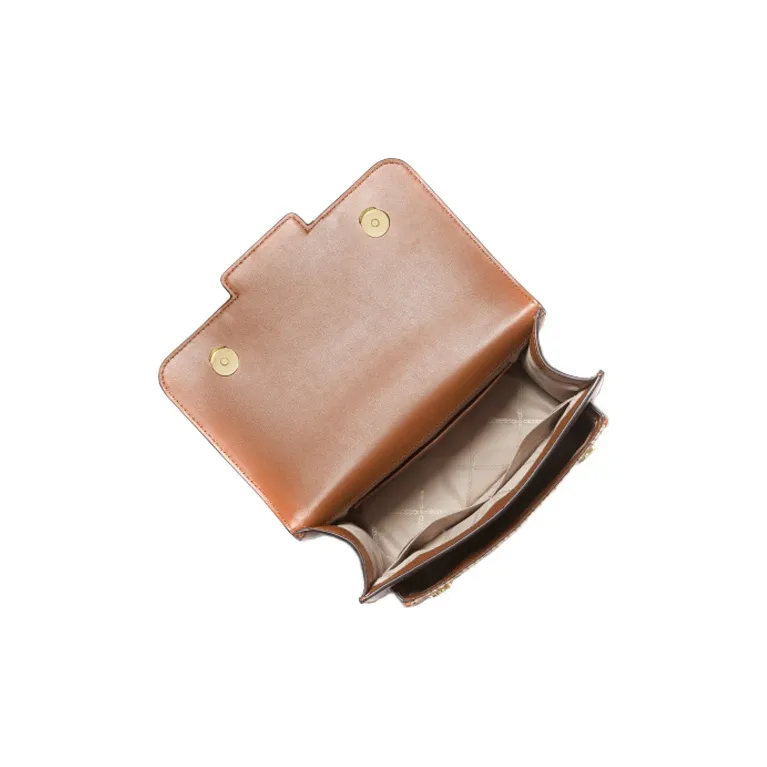 MICHAEL KORS Fabric Shoulder Bag Crossbody Bag Flap Bag Women's Brown-2