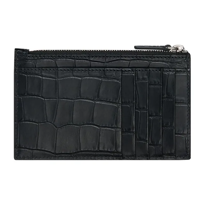 Balenciaga Cash Cow Leather Coin Purse Card Clip Card Holder Large Size Men's Black-1