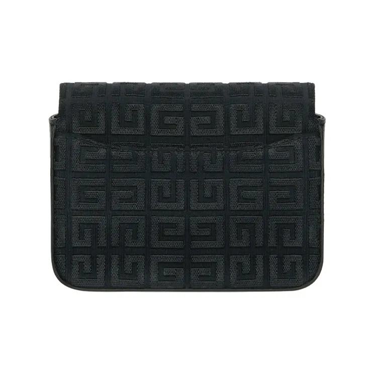 Givenchy Embroidered Canvas Bag Small 4G Black-5