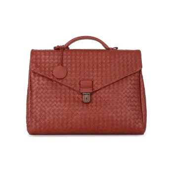 Bottega Veneta Sheepskin Briefcases Handbags Regular Men's Red