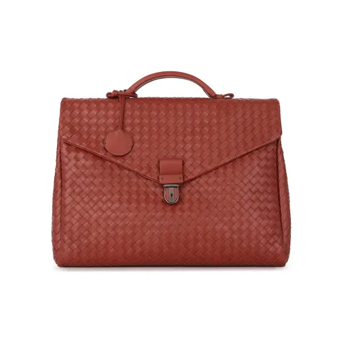 Bottega Veneta Sheepskin Briefcases Handbags Regular Men's Red