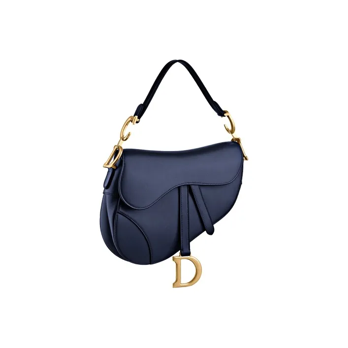 DIOR Saddle Calfskin Saddle Bags Shoulder Bags Handbags Women's Indigo-1