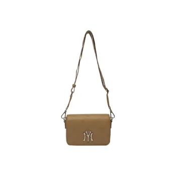 MLB Leather Polyester Camera Bag, Crossbody Bag Regular Women's Brown