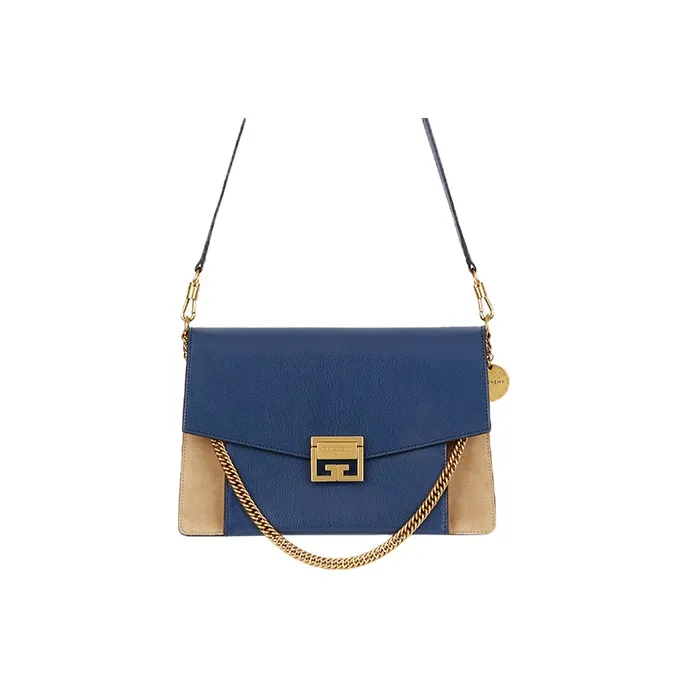Givenchy Shoulder Strap Shoulder Bag Medium Size Women's Blue/Camel-0