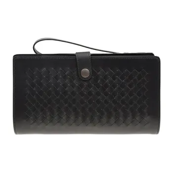 Bottega Veneta Sheepskin Wallet Men's Black