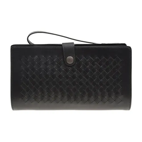Bottega Veneta Sheepskin Wallet Men's Black