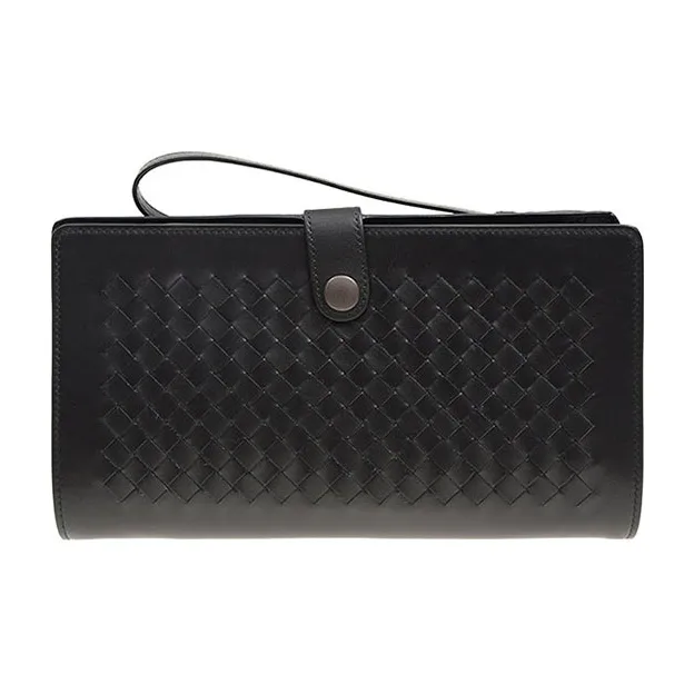 Bottega Veneta Sheepskin Wallet Men's Black-0
